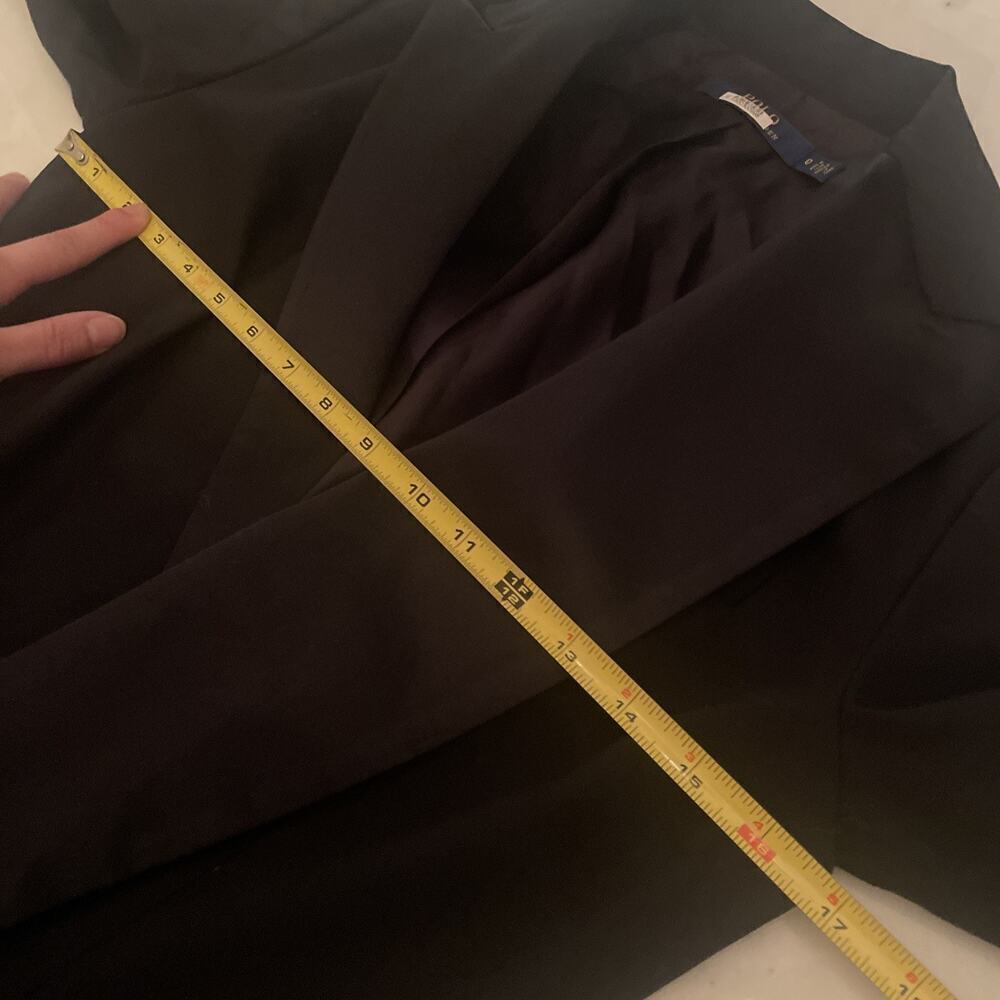 Ralph Lauren Tuxedo Jumpsuit Black Wool Long Sleeve 0 Straight Leg Silk Lapels - Picture 4 of 12